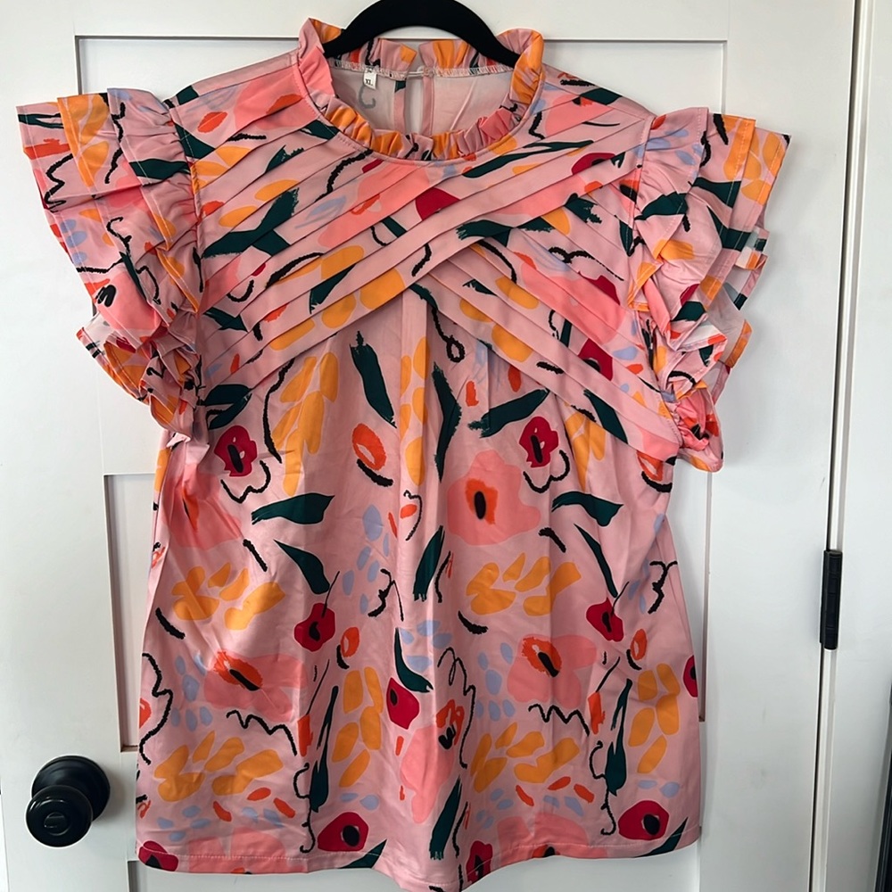 Ruffle Sleeved Blouse